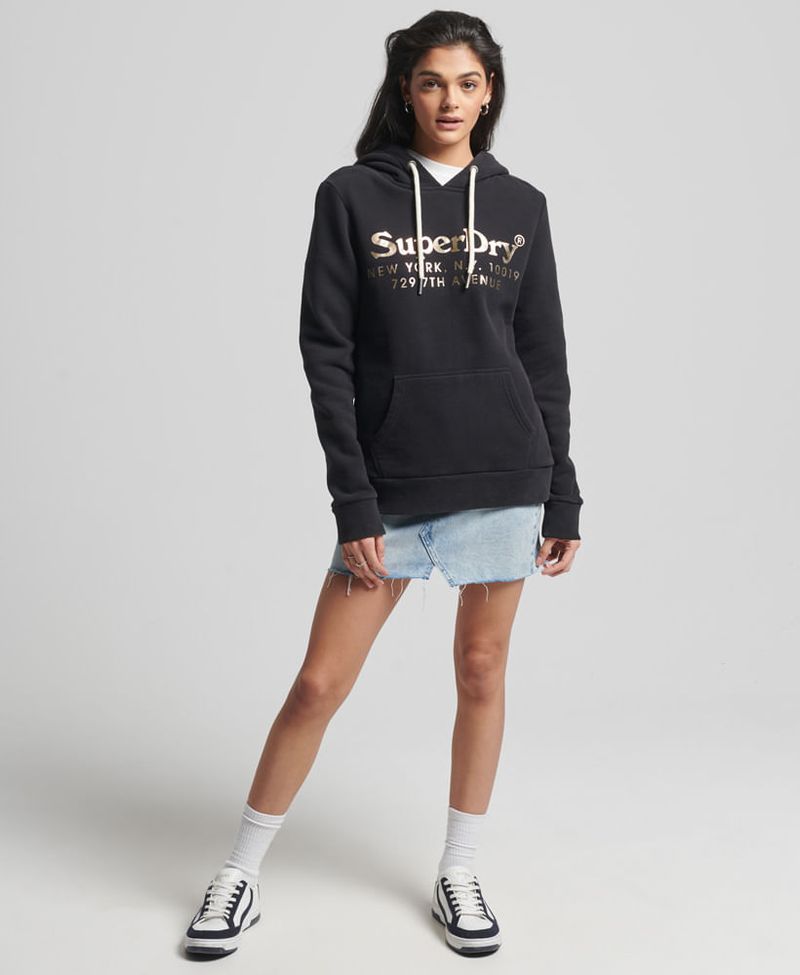 Buzo Hoodie Cerrado Para Mujer Vintage Vl Narrative Hood Superdry 48342, BUZOS