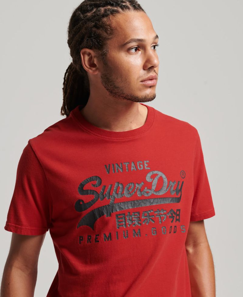 Superdry Camiseta a rayas con logotipo Vintage Logo - Hombre