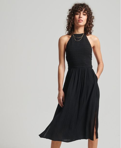 Vestido Largo Para Mujer Vintage Smocked Halter Dress Superdry 51232