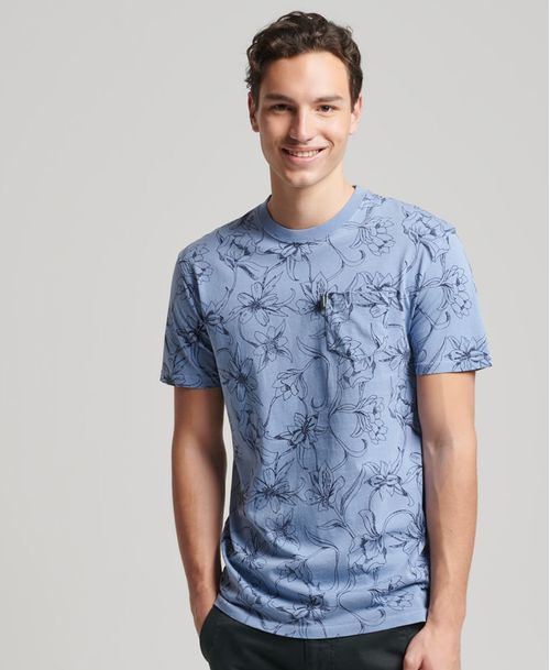 Camiseta Para Hombre Vintage Pocket Tee Aop Superdry 51127