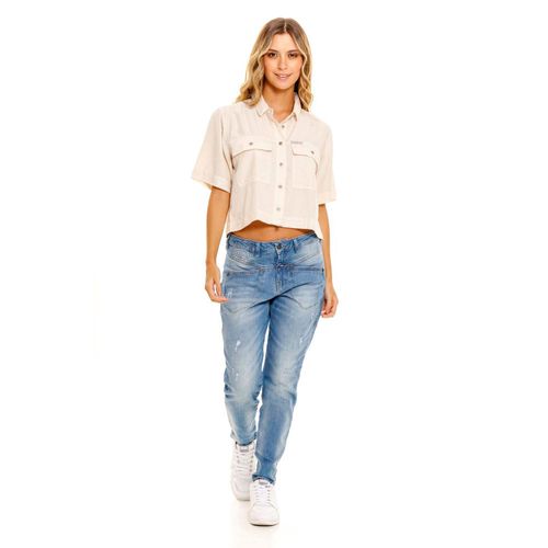 Camisa Manga Corta Para Mujer Flâneur  Girbaud