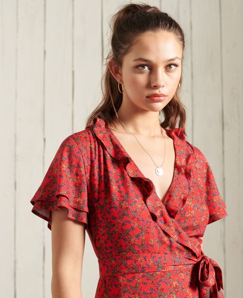 Vestido Corto Para Mujer Summer Wrap Dress Superdry 52084