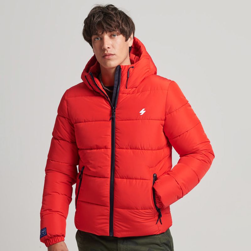 Chaqueta Padded Para Hombre Hooded Sports Puffer Superdry 52062