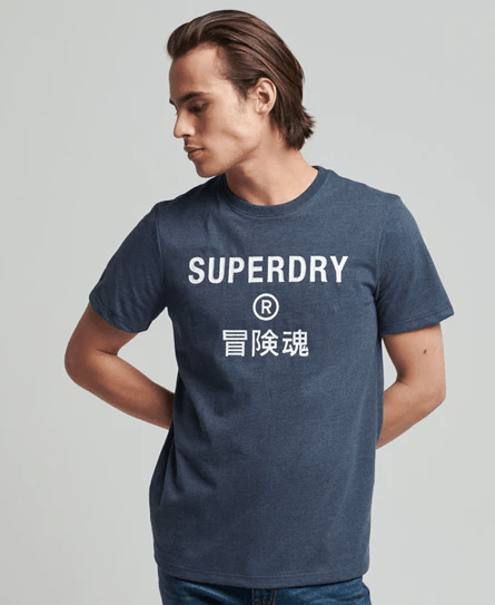 Camiseta Para Hombre Vintage Corp Logo Marl Tee Superdry 51137