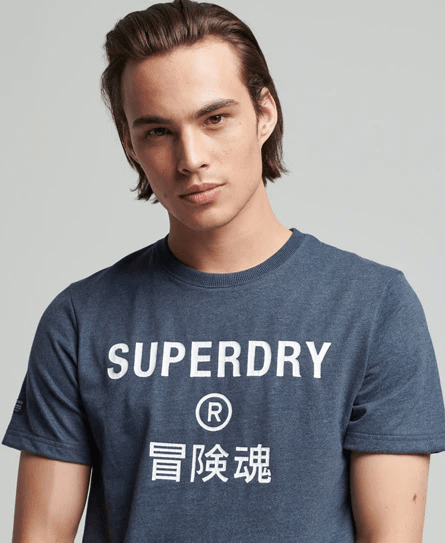 Camiseta Para Hombre Vintage Corp Logo Marl Tee Superdry 51137