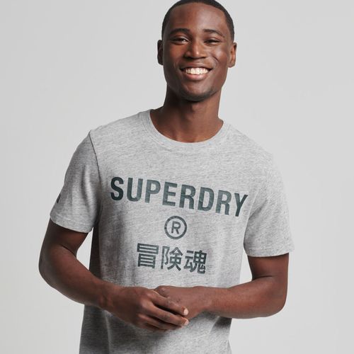 Camiseta Para Hombre Vintage Corp Logo Marl Tee Superdry 51137