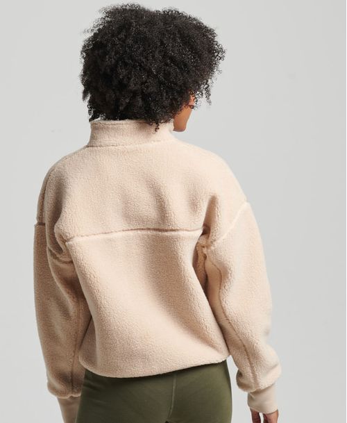 Buzo Hoodie Cerrado Para Mujer Code Sl Borg Henley Superdry 52400
