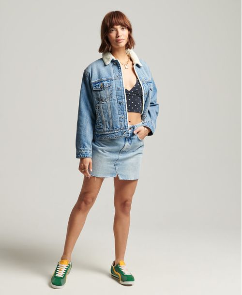 Chaqueta Denim Para Mujer Boyfriend Sherpa Superdry 52081