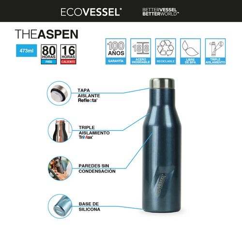 Termo Ecovessel Aspen Acero Inox 473 ml