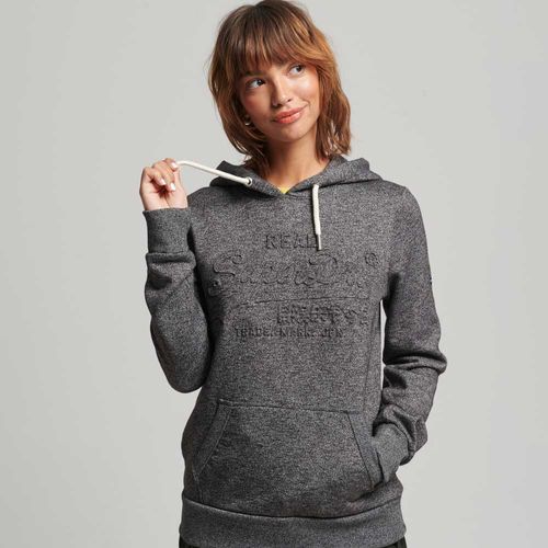 Buzo Hoodie Cerrado Para Mujer Vintage Logo Emboss Hood Superdry 52387