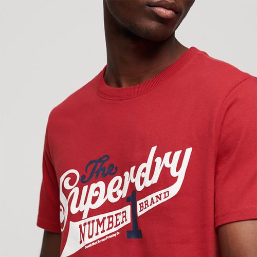 Camiseta Para Hombre Vintage Scripted College Superdry