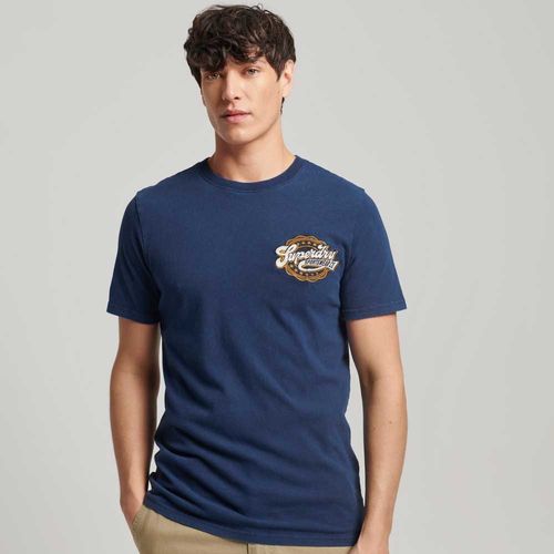 Camiseta Para Hombre Vintage Scripted College Superdry