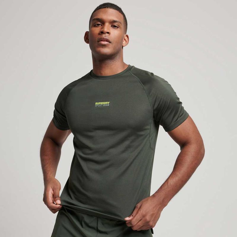 Camiseta Manga Sisa Para Hombre Train Active Superdry