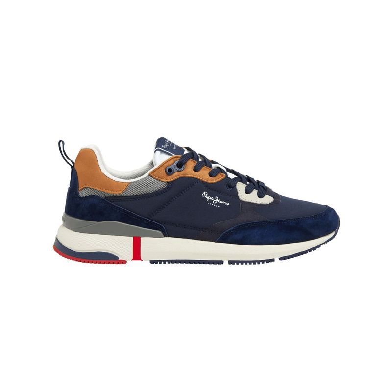 Tenis Pepe Jeans Hombre London Pro Vint Azul Blanco