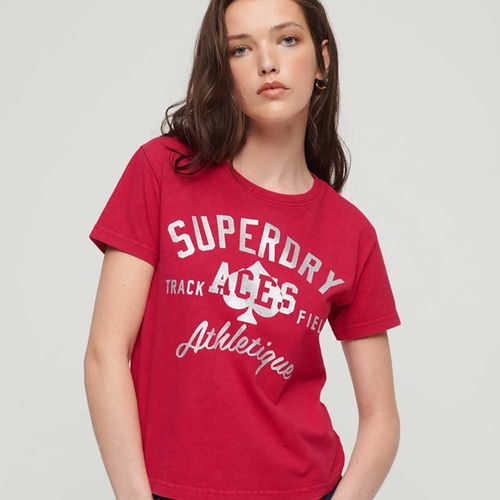Camiseta Para Mujer College Scripted Graphic Superdry