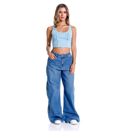 Jean Rigido Para Mujer Relief Long Girbaud