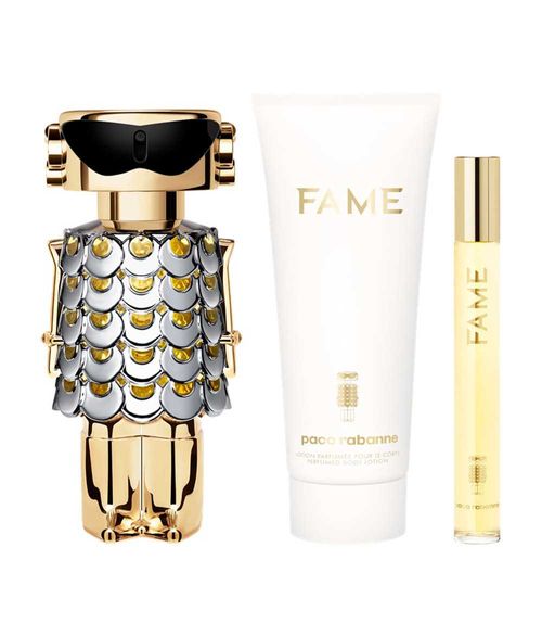 Set de Pefume Mujer Rabanne Incluye: Perfume 80 ml+ Loción Corporal 100 ml + Perfume 10 ml