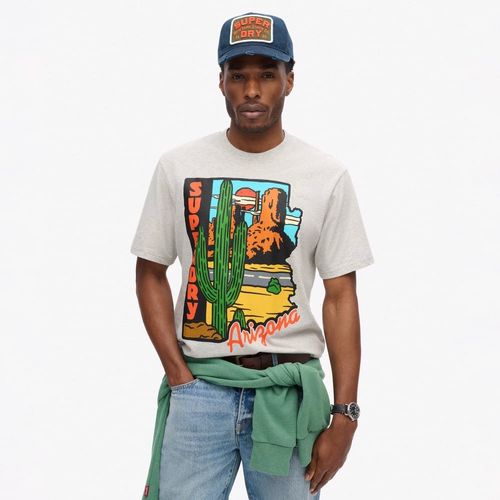 Camiseta Manga Corta Para Hombre Travel Postcard Graphic Tee Superdry