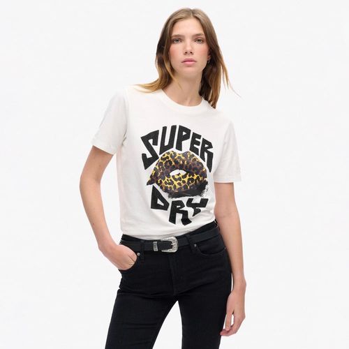 Camiseta Manga Corta Para Mujer Lo-Fi Punk Poster Relaxed Tee Superdry