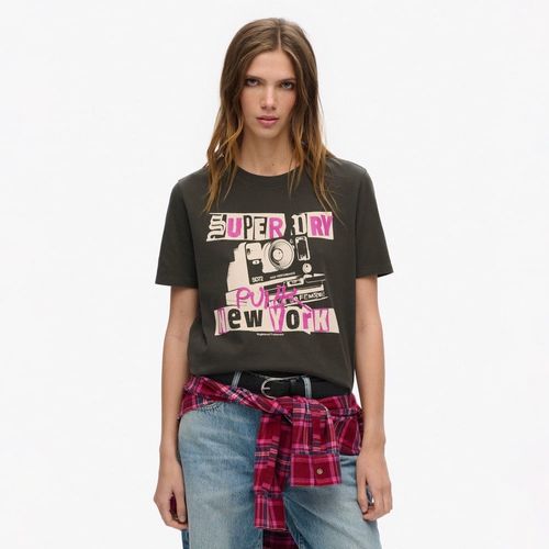 Camiseta Manga Corta Para Mujer Lo-Fi Punk Poster Relaxed Tee Superdry