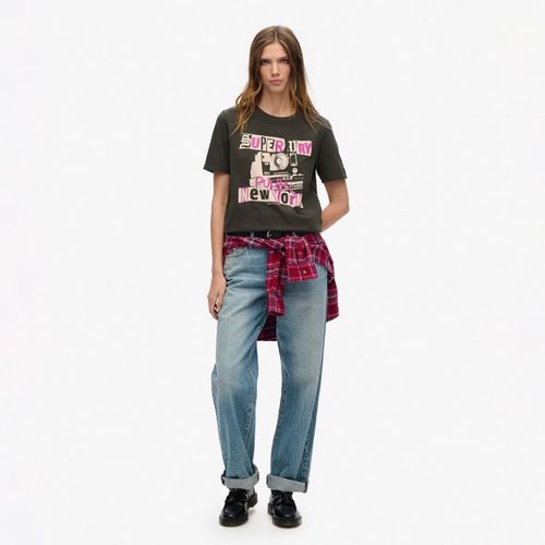 Camiseta Manga Corta Para Mujer Lo-Fi Punk Poster Relaxed Tee Superdry