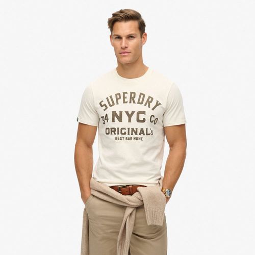 Camiseta Manga Corta Para Hombre Embroidered Script Graphic Tee Superdry