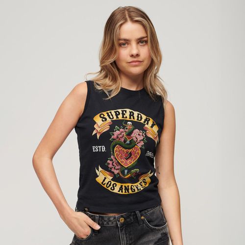 Camiseta Para Mujer Retro Embellished Slim Vest Superdry