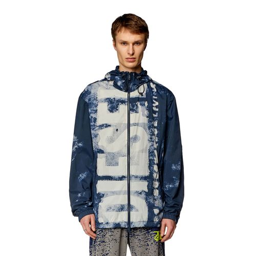 Chaqueta Rompe Vientos Para Hombre J-Warrett-Logo-Logo Diesel