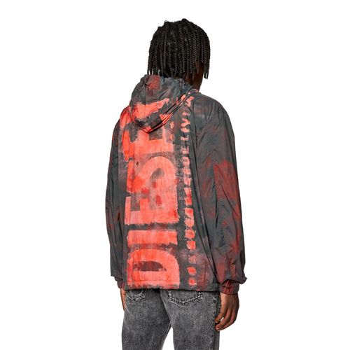 Chaqueta Rompe Vientos Para Hombre J-Warrett-Logo-Logo Diesel
