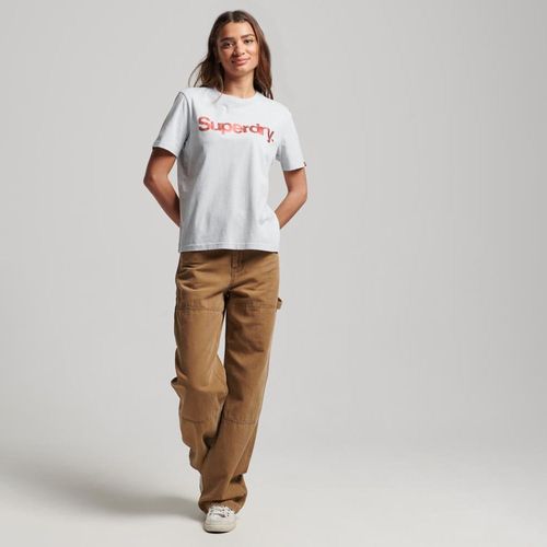 Camiseta Para Mujer Metallic Core Superdry