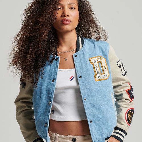 Chaqueta Denim Para Mujer Vintage Varsity Superdry 55678