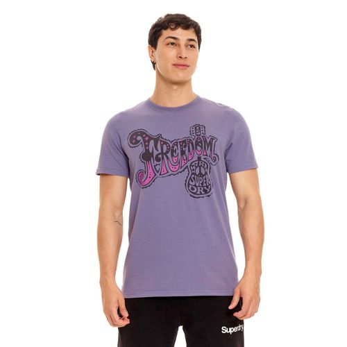 Camiseta Manga Corta Para Hombre Vintage Psych Rock Script Superdry 55505